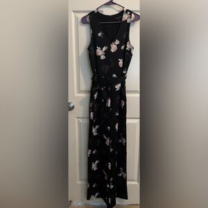 Elegant Black Floral Jumpsuit
